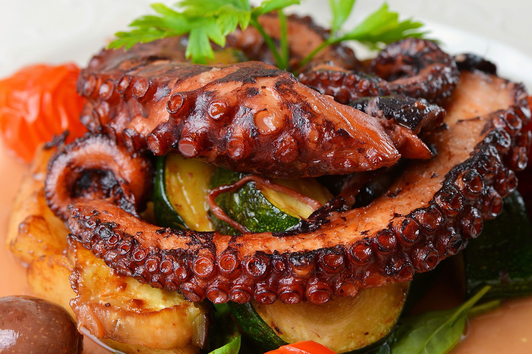 Крит ресторан с осьминогом